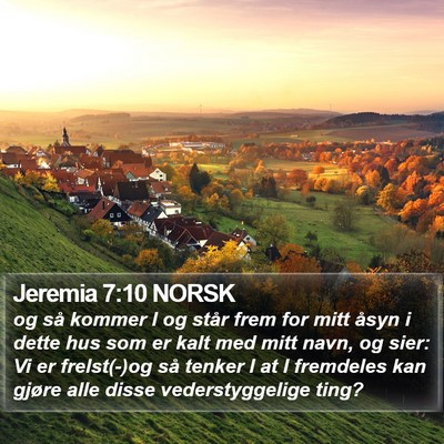 Jeremia 7:10 NORSK Bible Verse Image