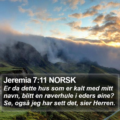 Jeremia 7:11 NORSK Bible Verse Image