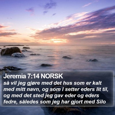 Jeremia 7:14 NORSK Bible Verse Image