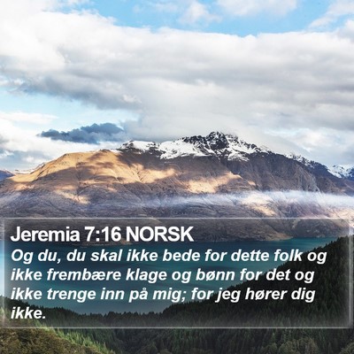 Jeremia 7:16 NORSK Bible Verse Image