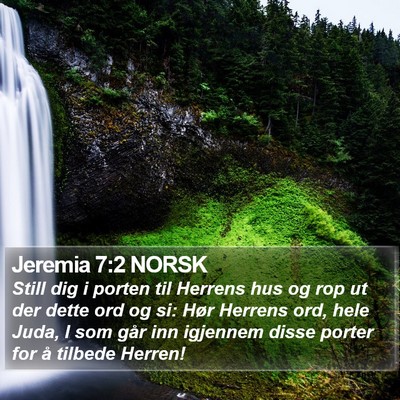 Jeremia 7:2 NORSK Bible Verse Image