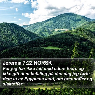 Jeremia 7:22 NORSK Bible Verse Image