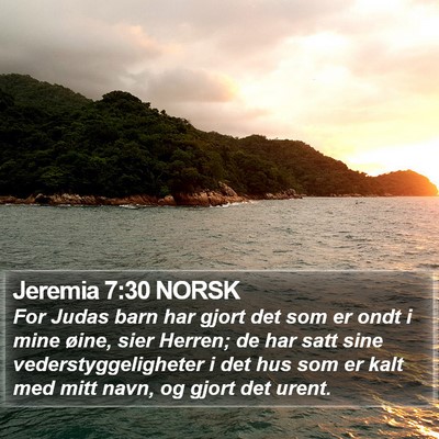 Jeremia 7:30 NORSK Bible Verse Image