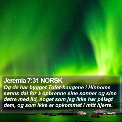 Jeremia 7:31 NORSK Bible Verse Image