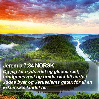 Jeremia 7:34 NORSK Bible Verse Image