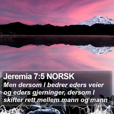 Jeremia 7:5 NORSK Bible Verse Image