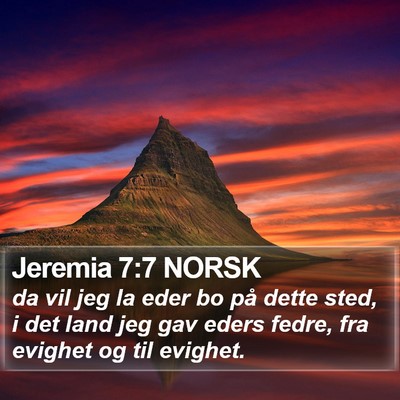 Jeremia 7:7 NORSK Bible Verse Image