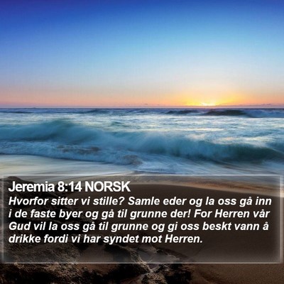 Jeremia 8:14 NORSK Bible Verse Image