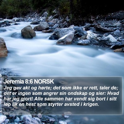 Jeremia 8:6 NORSK Bible Verse Image