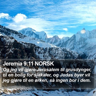 Jeremia 9:11 NORSK Bible Verse Image