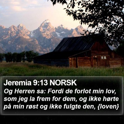 Jeremia 9:13 NORSK Bible Verse Image