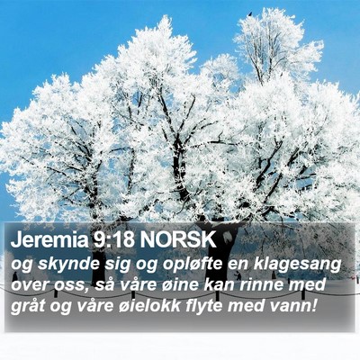 Jeremia 9:18 NORSK Bible Verse Image