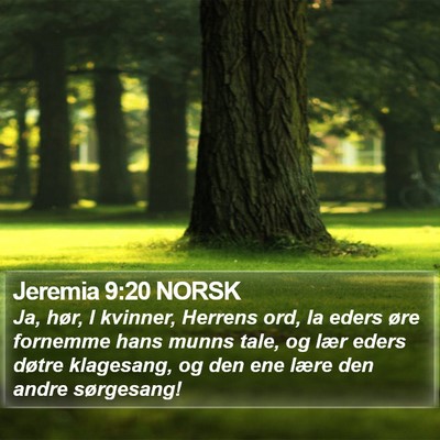 Jeremia 9:20 NORSK Bible Verse Image