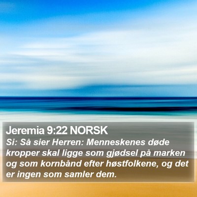 Jeremia 9:22 NORSK Bible Verse Image
