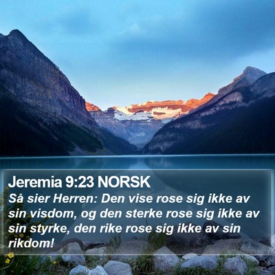 Jeremia 9:23 NORSK Bible Verse Image