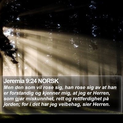 Jeremia 9:24 NORSK Bible Verse Image