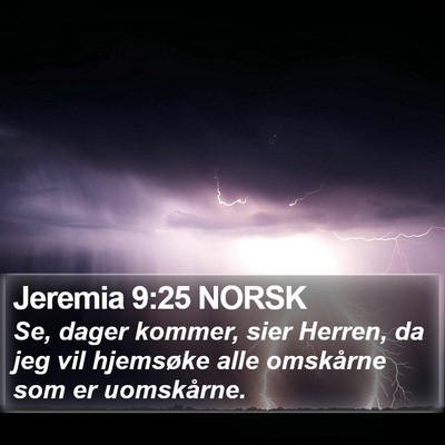 Jeremia 9:25 NORSK Bible Verse Image