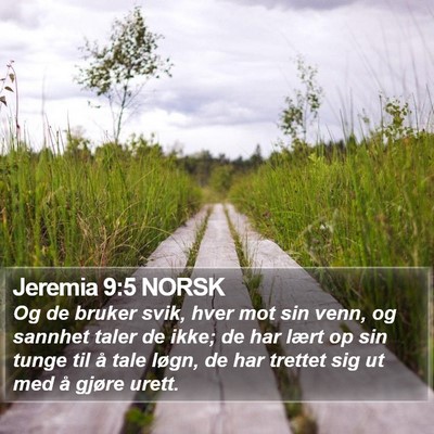 Jeremia 9:5 NORSK Bible Verse Image