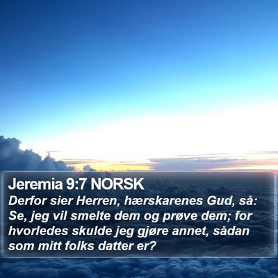 Jeremia 9:7 NORSK Bible Verse Image
