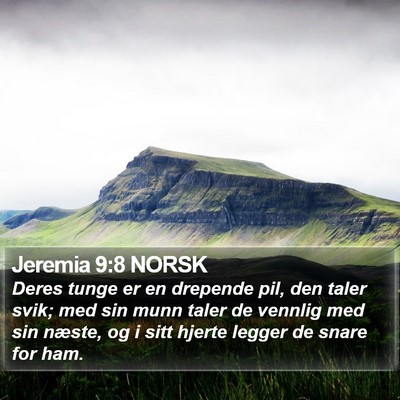 Jeremia 9:8 NORSK Bible Verse Image