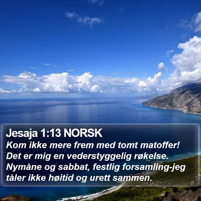 Jesaja 1:13 NORSK Bible Verse Image