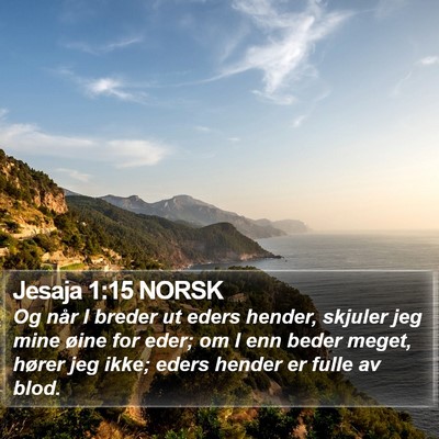 Jesaja 1:15 NORSK Bible Verse Image
