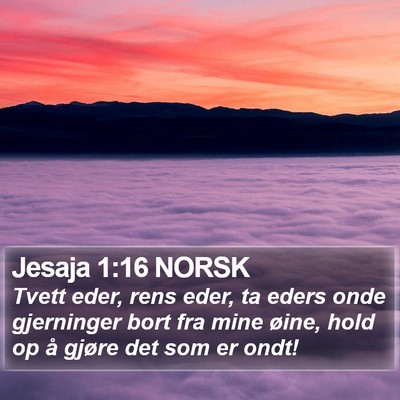 Jesaja 1:16 NORSK Bible Verse Image