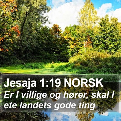 Jesaja 1:19 NORSK Bible Verse Image