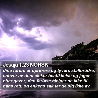 Jesaja 1:23 NORSK Bible Verse Image