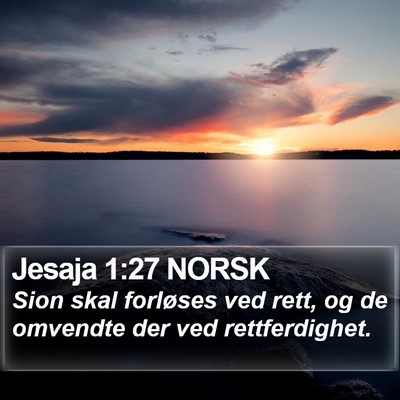 Jesaja 1:27 NORSK Bible Verse Image