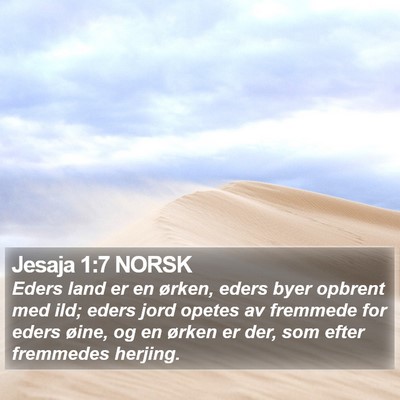 Jesaja 1:7 NORSK Bible Verse Image