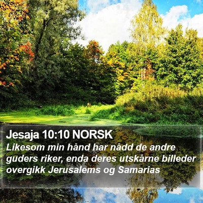Jesaja 10:10 NORSK Bible Verse Image