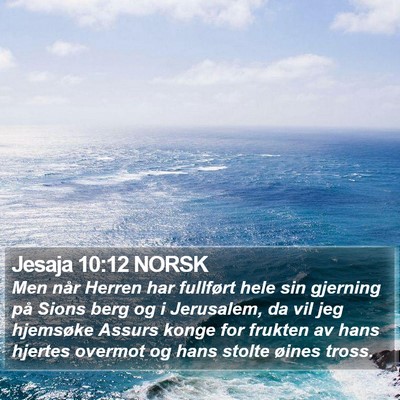 Jesaja 10:12 NORSK Bible Verse Image