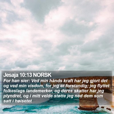 Jesaja 10:13 NORSK Bible Verse Image