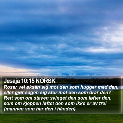 Jesaja 10:15 NORSK Bible Verse Image
