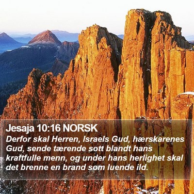 Jesaja 10:16 NORSK Bible Verse Image
