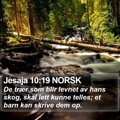 Jesaja 10:19 NORSK Bible Verse Image