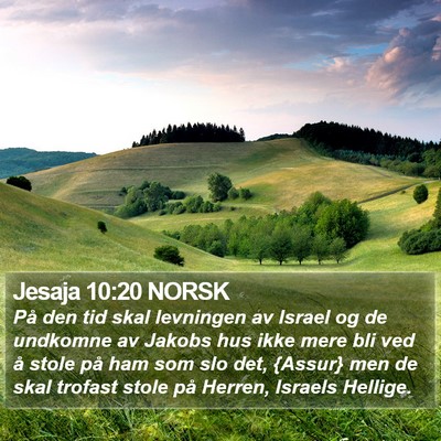 Jesaja 10:20 NORSK Bible Verse Image