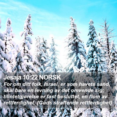 Jesaja 10:22 NORSK Bible Verse Image