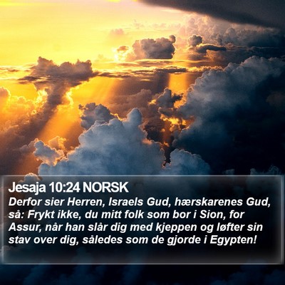 Jesaja 10:24 NORSK Bible Verse Image