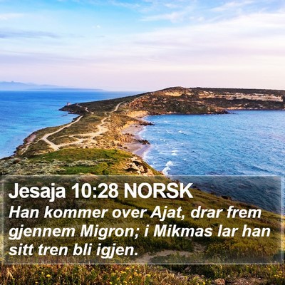 Jesaja 10:28 NORSK Bible Verse Image