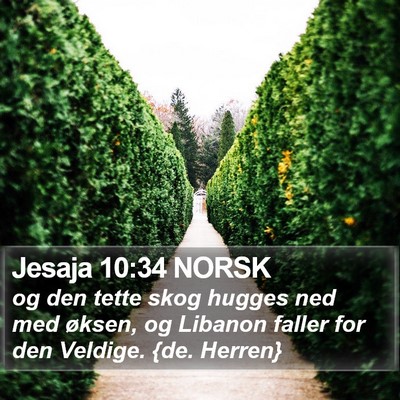 Jesaja 10:34 NORSK Bible Verse Image