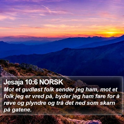 Jesaja 10:6 NORSK Bible Verse Image
