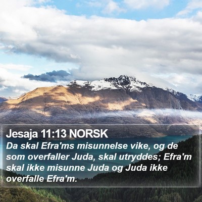 Jesaja 11:13 NORSK Bible Verse Image