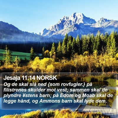 Jesaja 11:14 NORSK Bible Verse Image