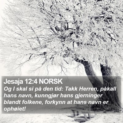 Jesaja 12:4 NORSK Bible Verse Image
