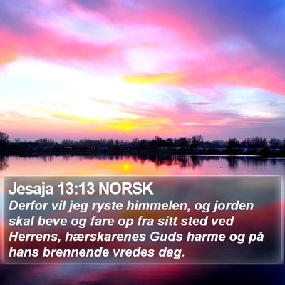 Jesaja 13:13 NORSK Bible Verse Image