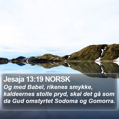 Jesaja 13:19 NORSK Bible Verse Image