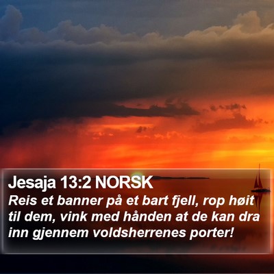 Jesaja 13:2 NORSK Bible Verse Image