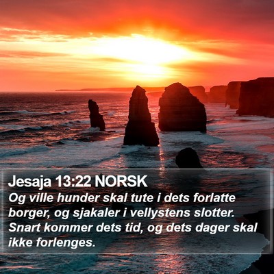 Jesaja 13:22 NORSK Bible Verse Image